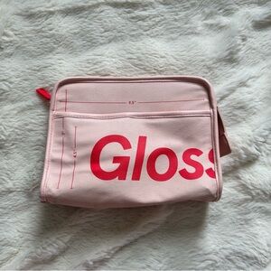 Glossier pink makeup bag – iconic clean girl staple